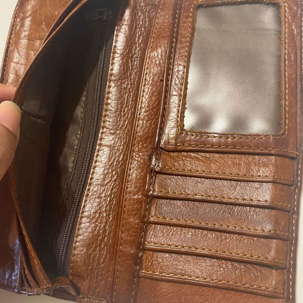 Brown leather wallet